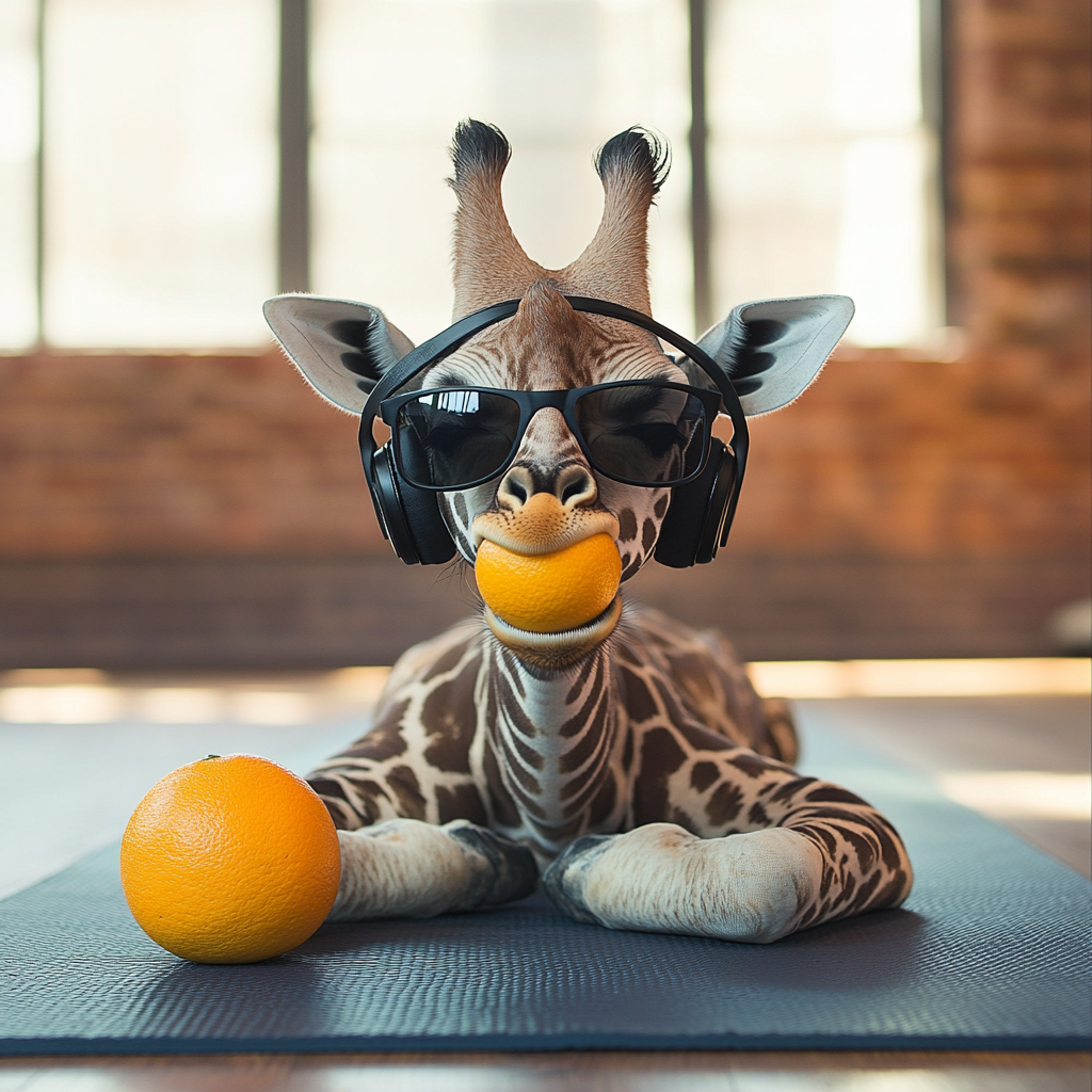 u2318352741_A_giraffe_lying_on_a_yoga_mat_in_a_yoga_class_eat_51d51c3e-f181-48e9-b2b4-ad788809e14b_2